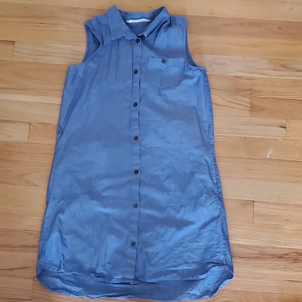 H&M Blue Girl's Button-Down Casual Dress